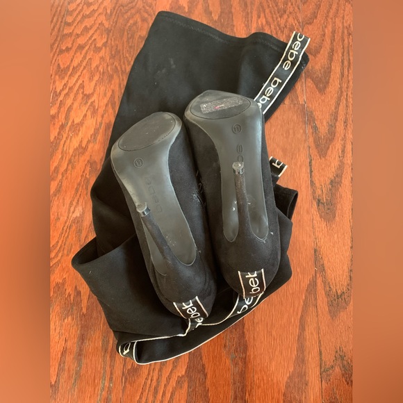 Bebe Suede Over The Knees High Black Boot Size 11 - Picture 4 of 4